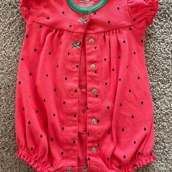 Carter's Baby Girls' Snap Up Cotton Romper 3M NWOT - Picture 4 of 16
